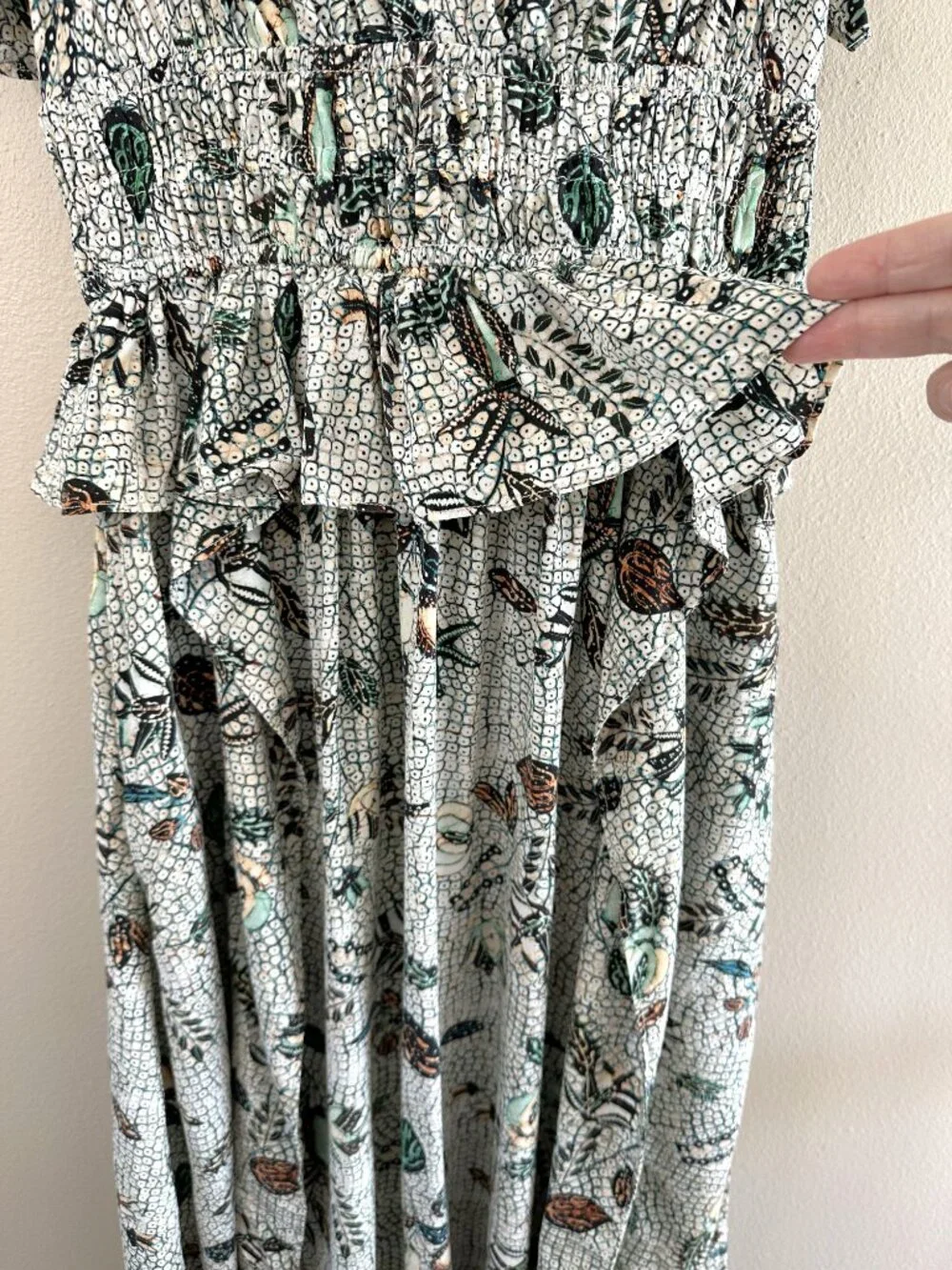 Ulla Johnson Brielle Silk Flutter Sleeve Midi Dress, 2, Elegant Whimsical - Picture 5 of 12